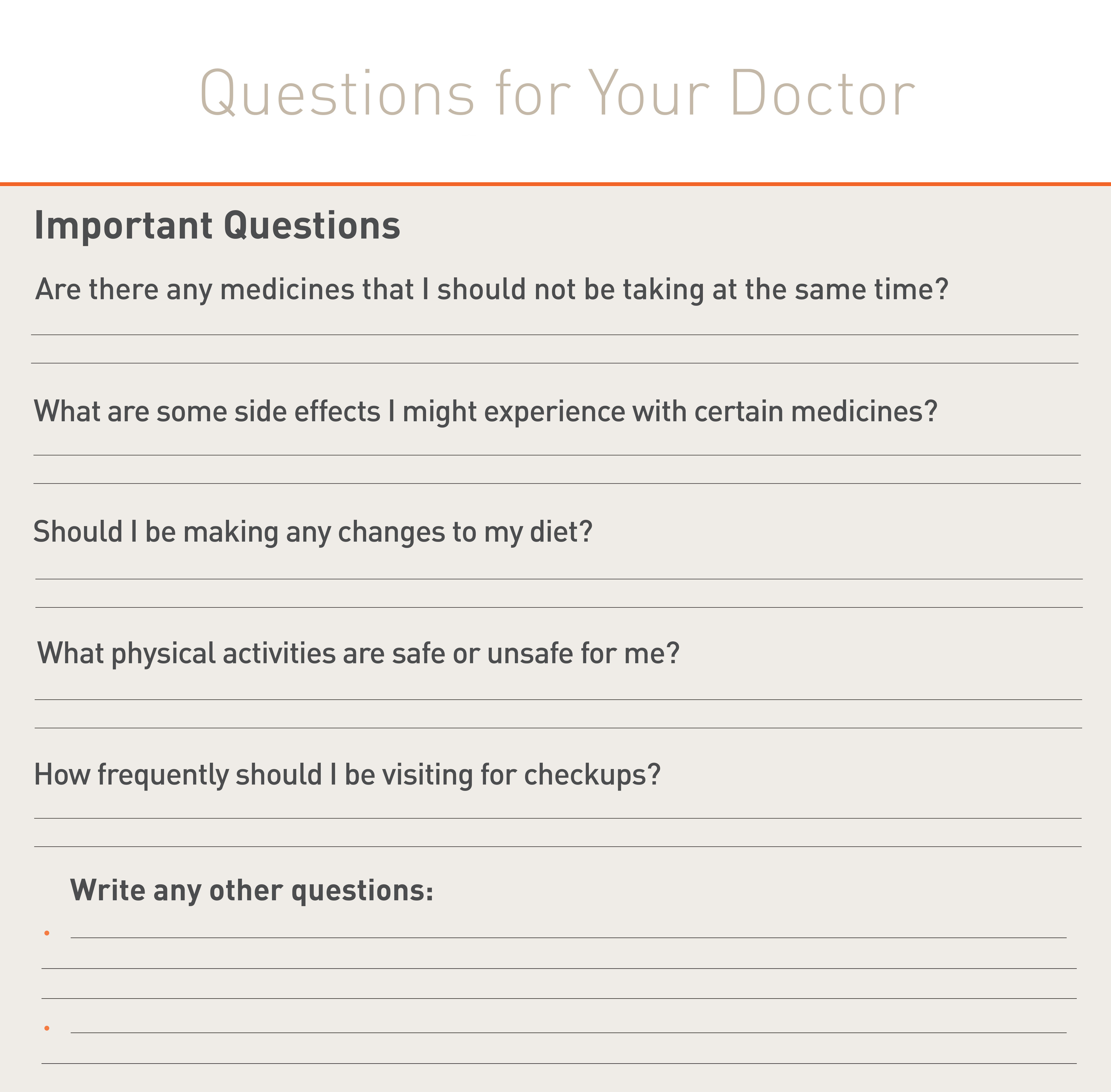 Questions To Ask On Your Next Doctor Visit