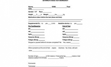 Six Minute Walk Test (6-MWT)